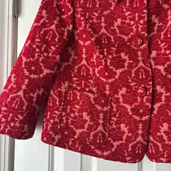 Talbots Red and Pink Teddy Jacket - Picture 2 of 6